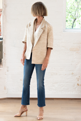 shiny coolness coat - shimmering sand