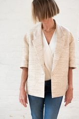 shiny coolness coat - shimmering sand
