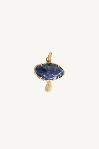 sodalite mushroom pendant