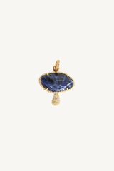 sodalite mushroom pendant