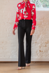 soft florals blouse - red white