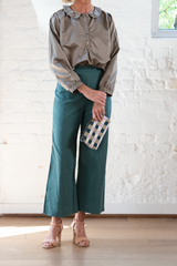 cotton check sac - lilac check