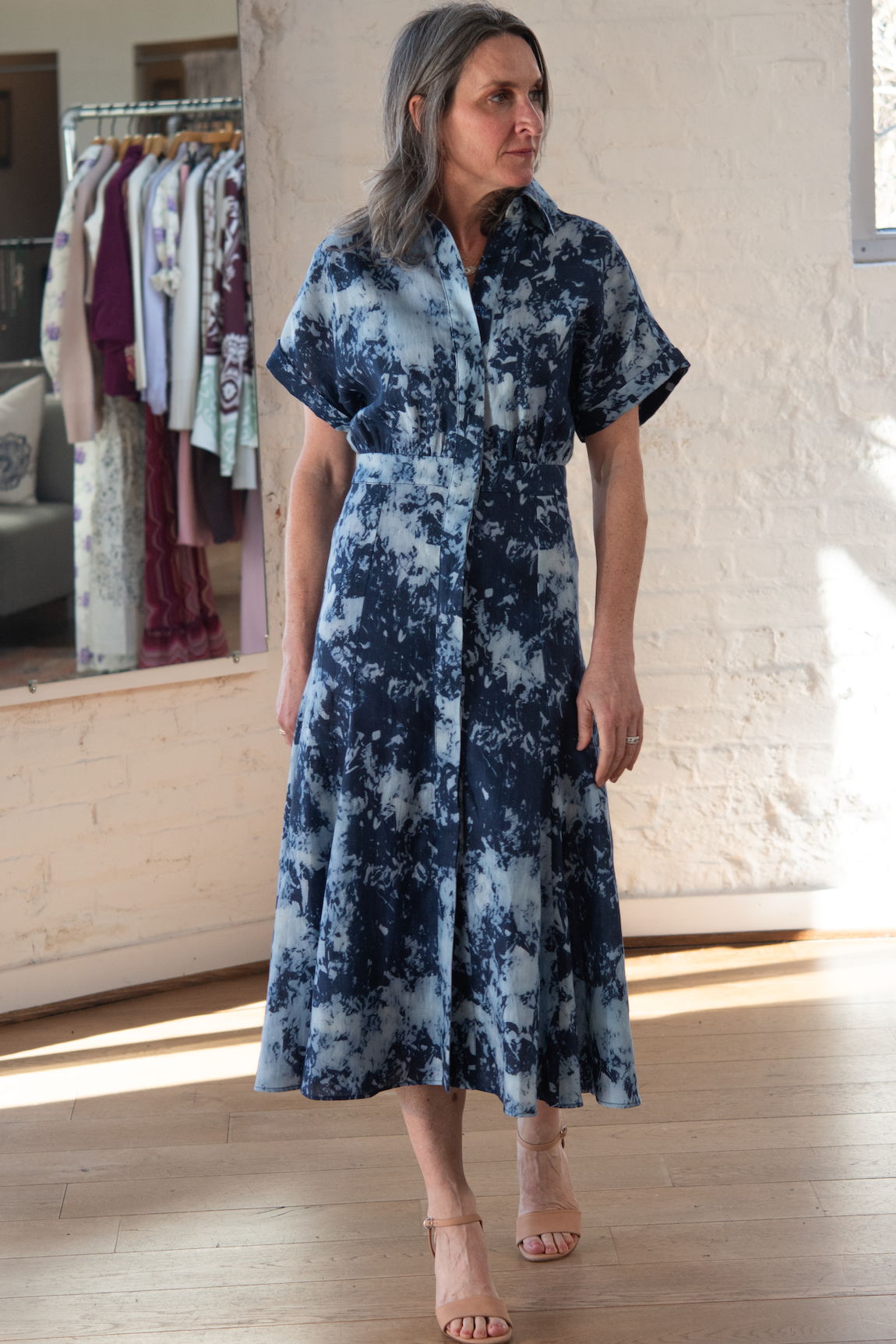 noor dress - indigo