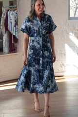 noor dress - indigo