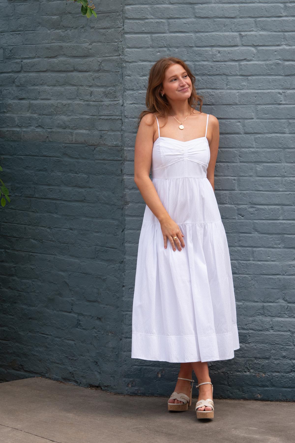 verona dress - white