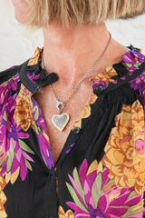 trini top - pom floral