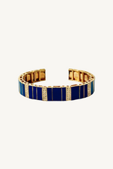 blue enamel stretch tile cuff