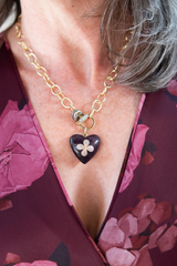 purpurite heart pendant