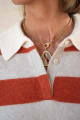 royce stripe sweater - orange brule