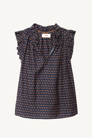 bex top - navy diamond
