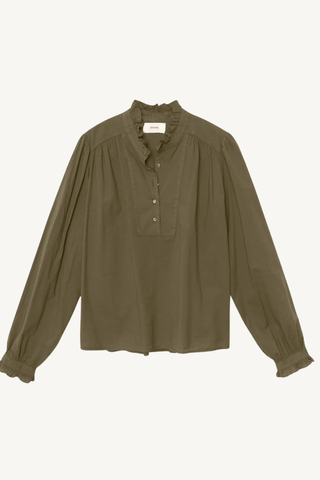 dorien top - olive smoke