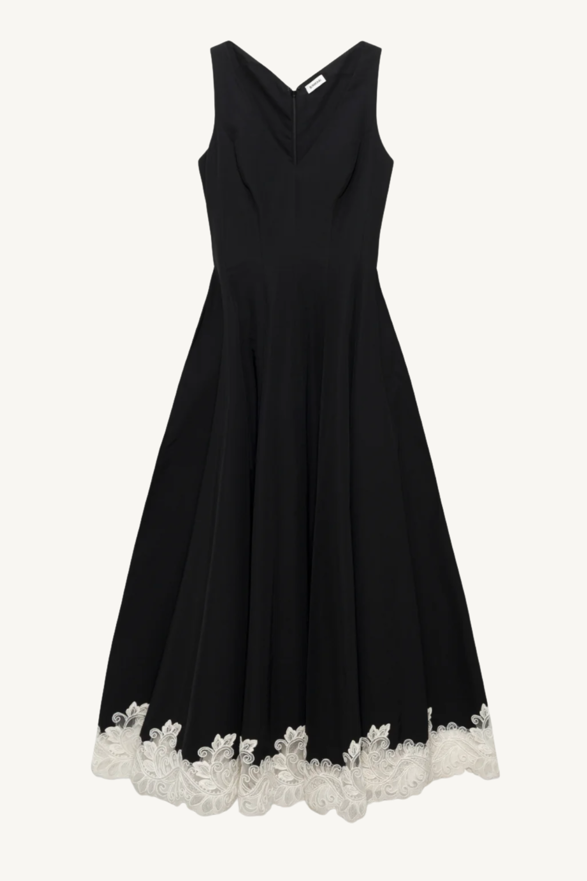 mira structured midi dress - black multi