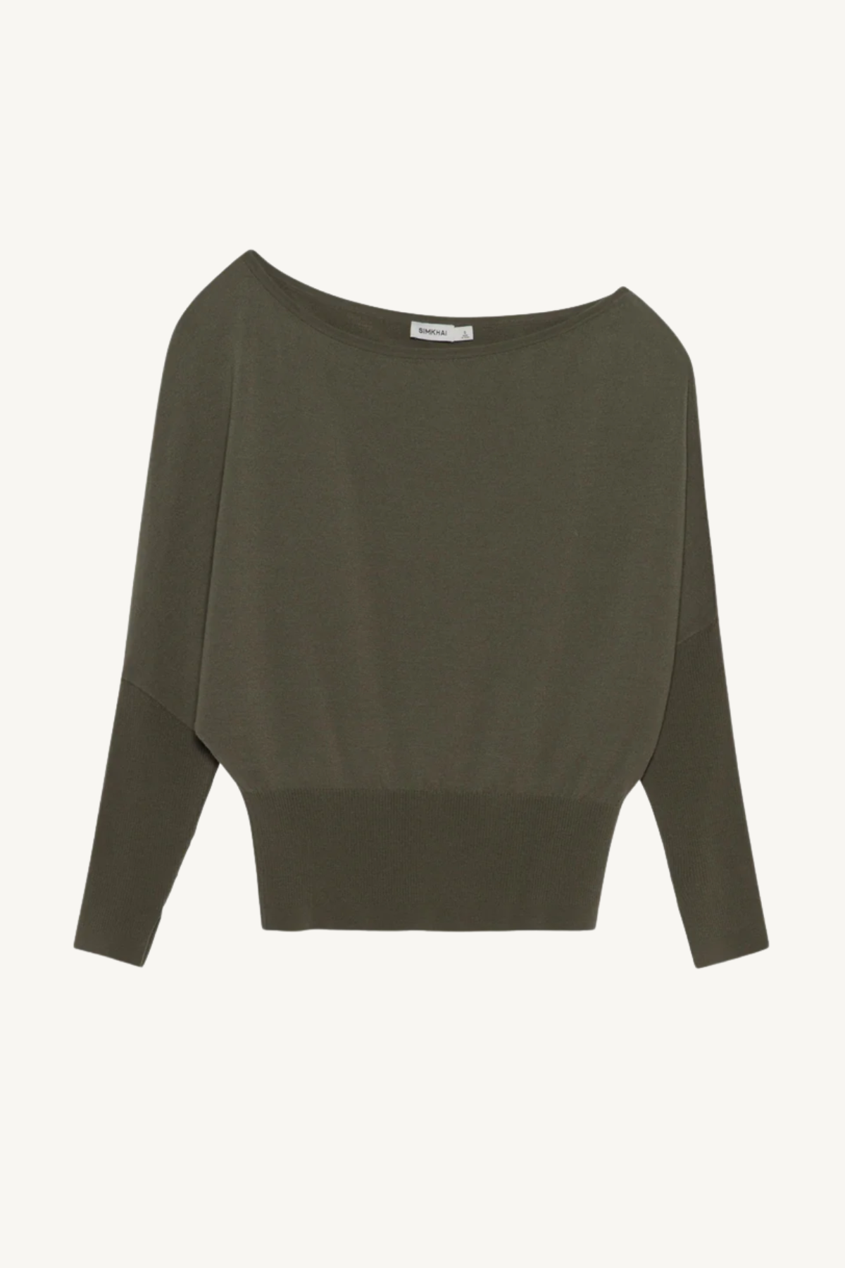 lavina off shoulder draped sweater - sea turtle