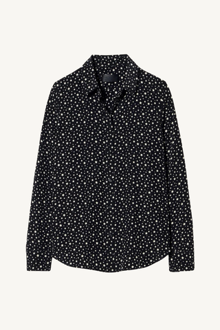gaia slim shirt - black/white stars