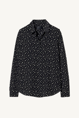 gaia slim shirt - black/white stars