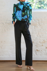 woven pants - black
