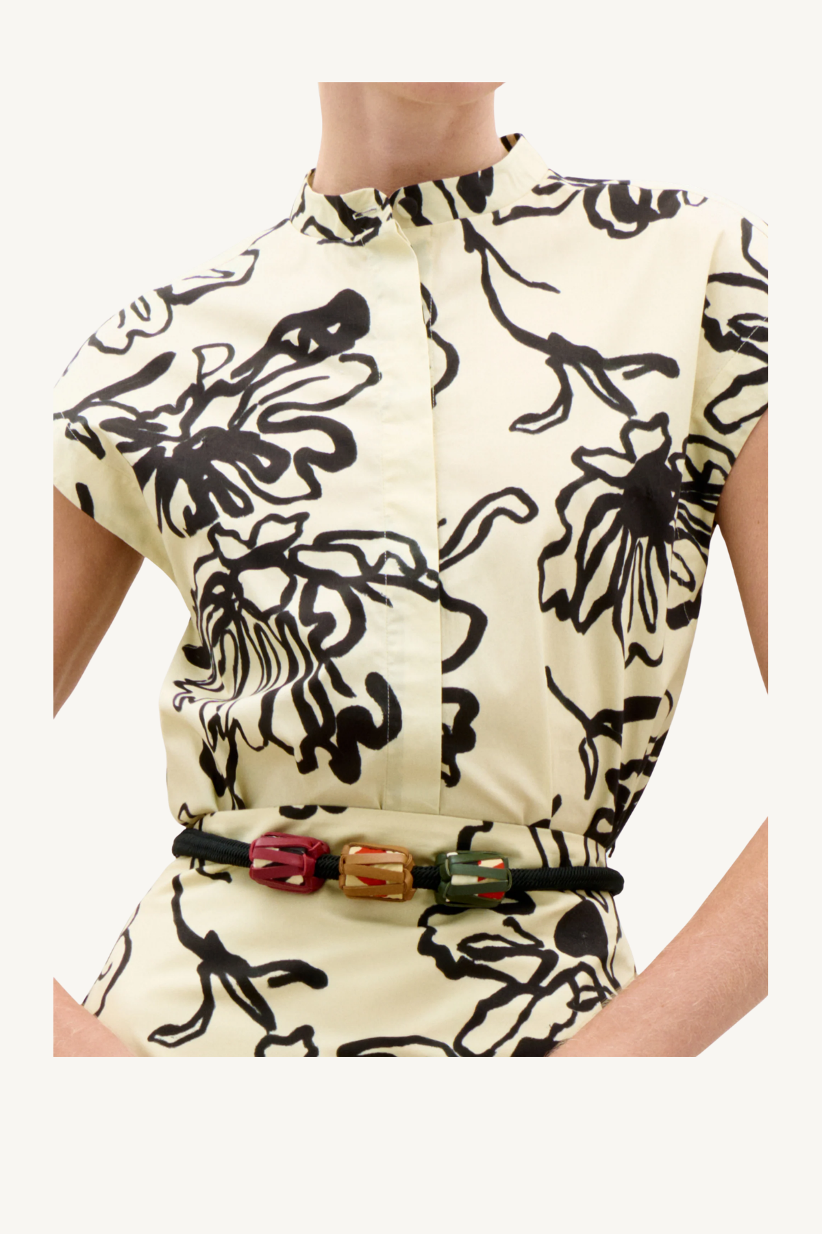 adele blouse - black floral