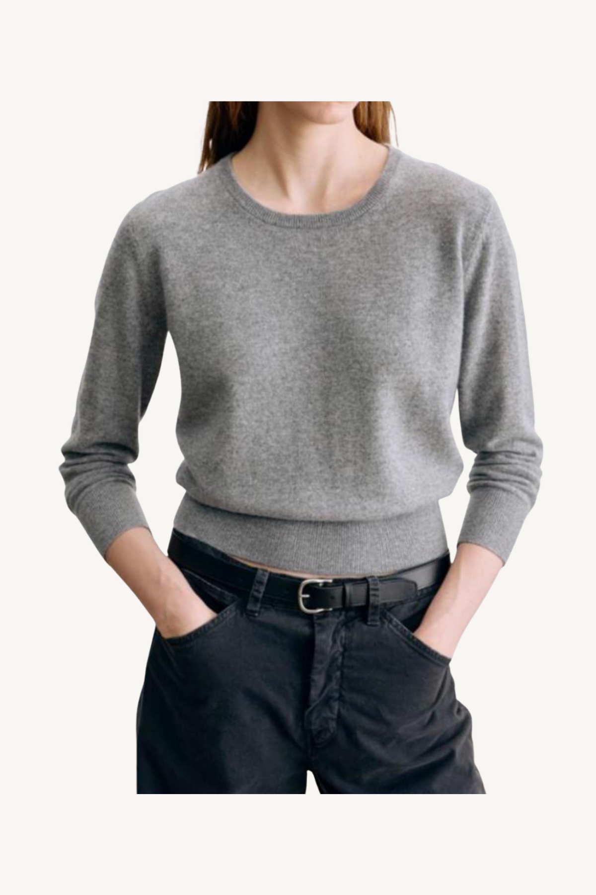 tamra sweater - pebble grey heather