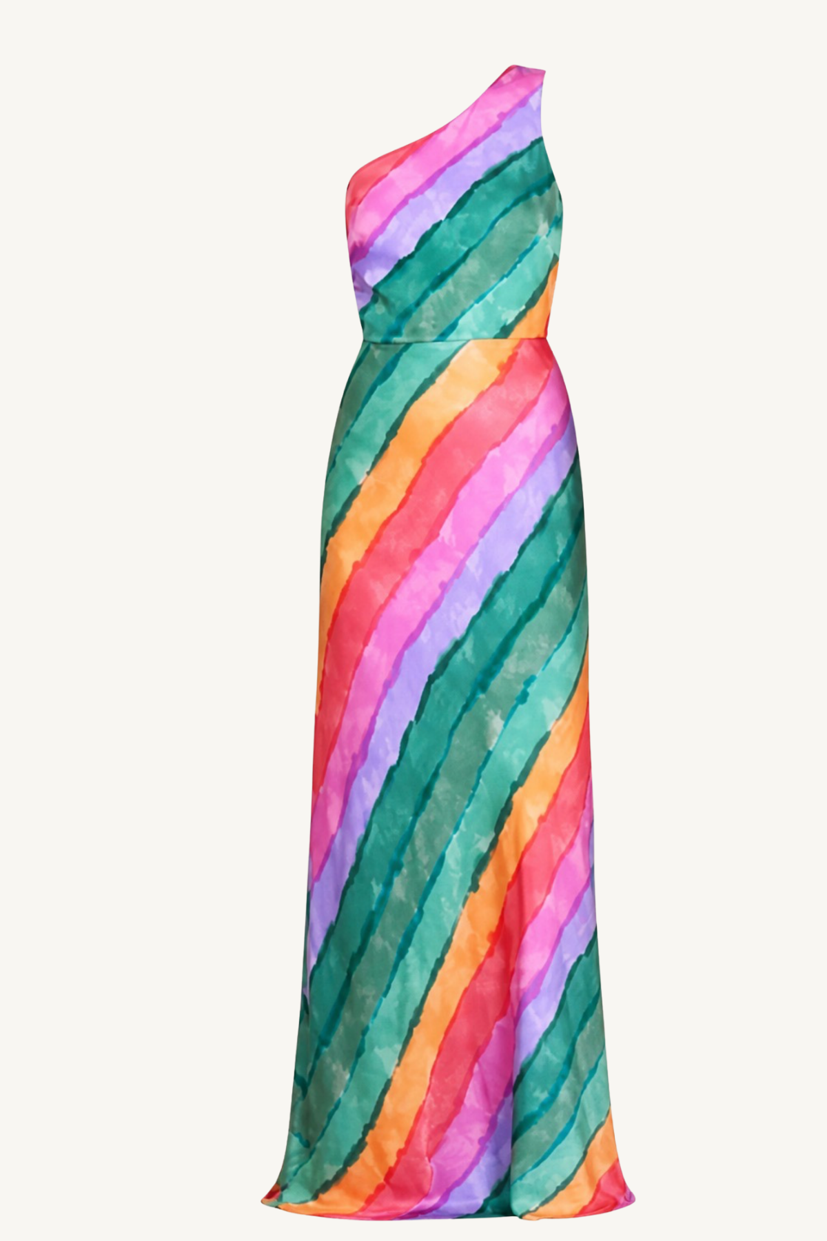 justine dress - rainbow brushstroke placement
