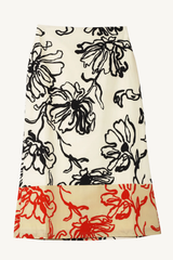 atira skirt - black floral