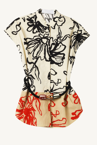adele blouse - black floral