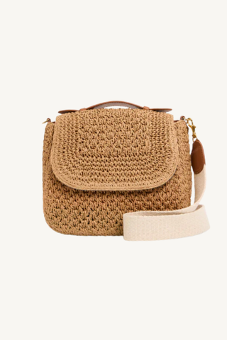 louis w/top handle - twisted raffia palm