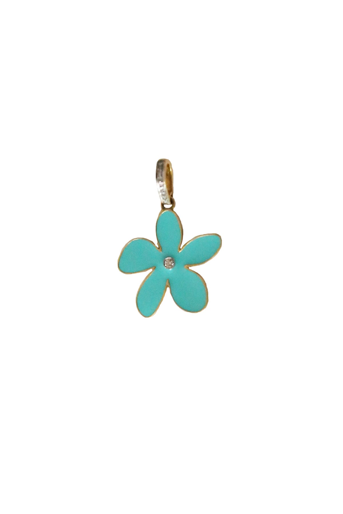 enamel flower pendant