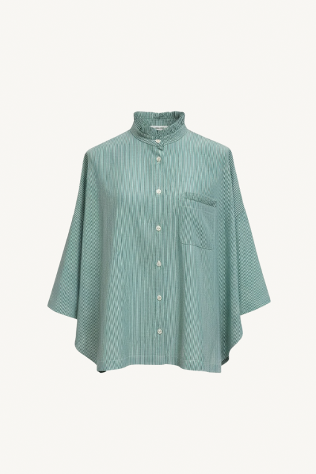 adrienne shirt - green stripes
