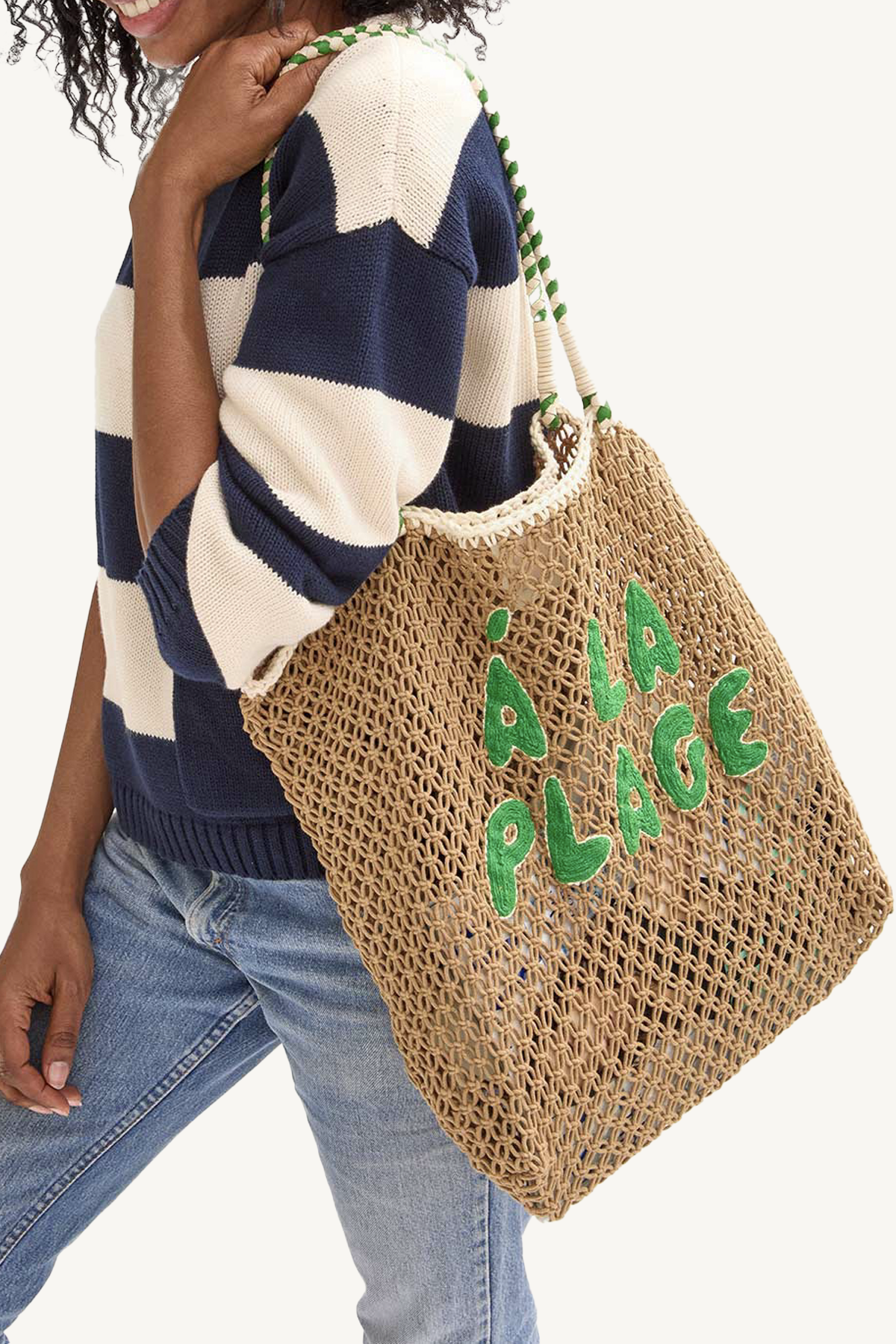 l'ete tote - tan crochet