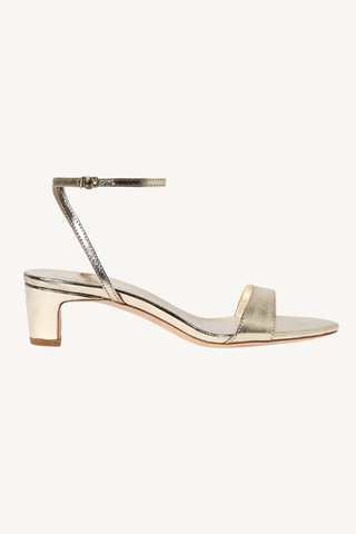 alice simple mid heel sandal - champagne