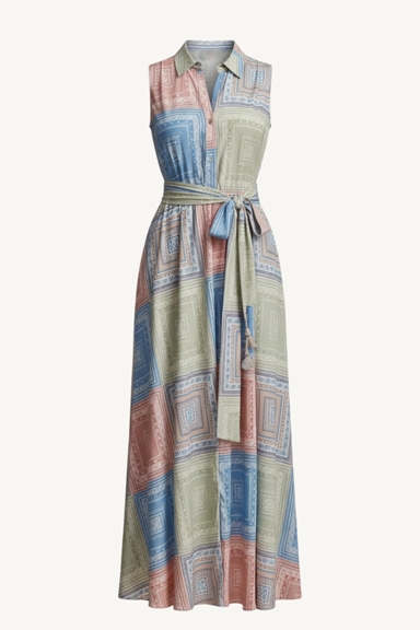 anabella dress - pastel tiles