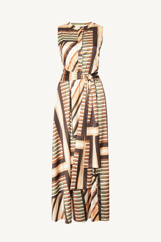 anabella dress - geo scarf print