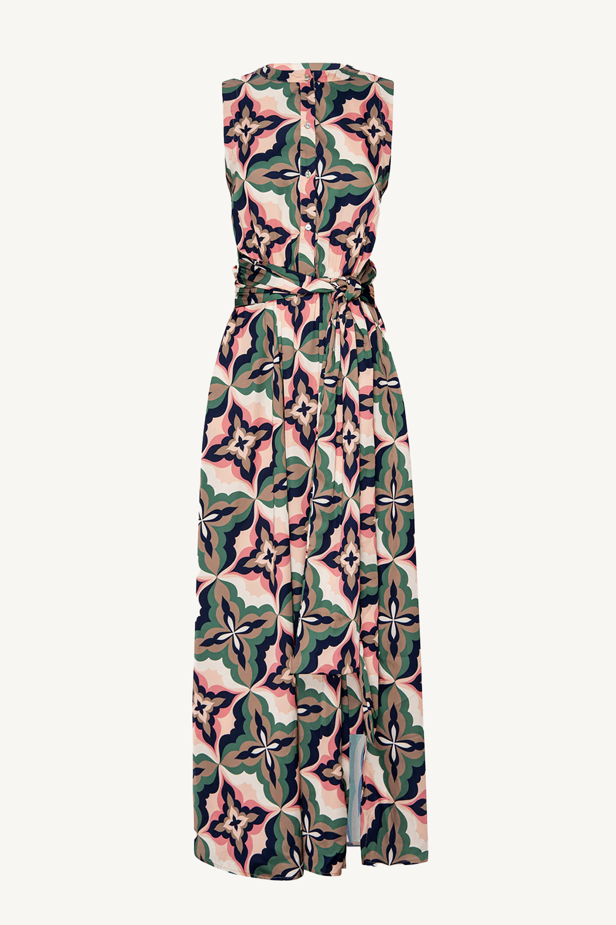 anabella dress - mosaic coral