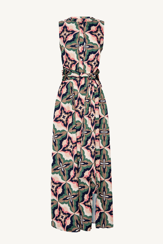 anabella dress - mosaic coral