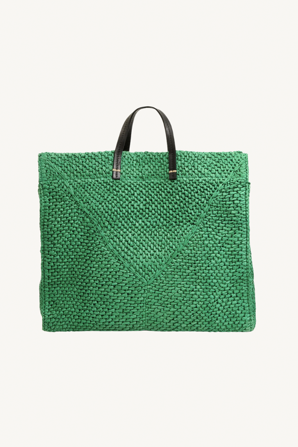 summer simple tote - green apple raffia
