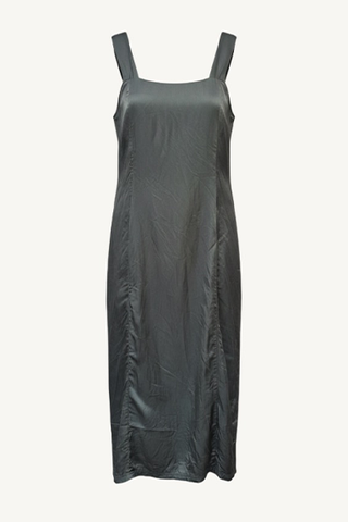 wide strap dress - gunmetal