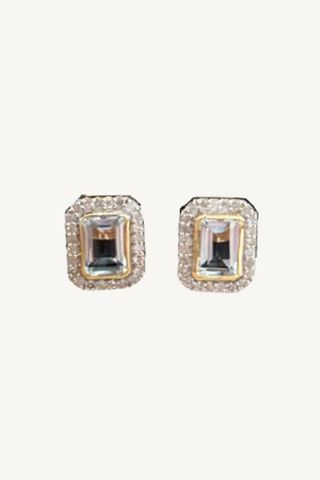 blue topaz stud earrings
