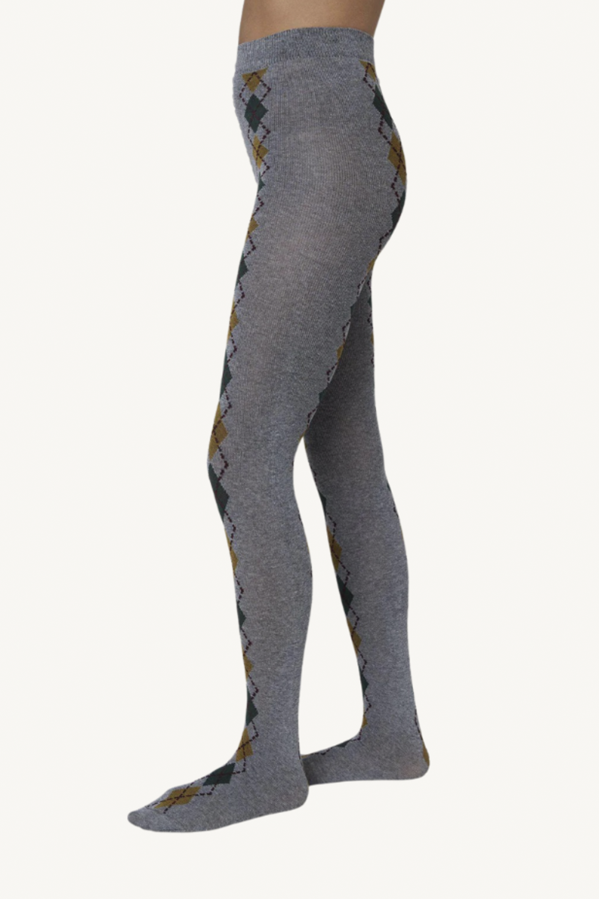 kristina argyle tights - grey