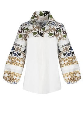 emile blouse - sepia floral