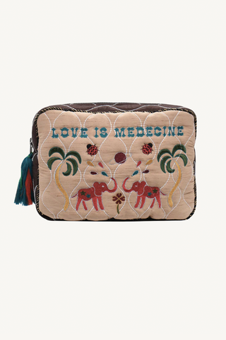baby love is medecine pouch - baby pink/raspberry