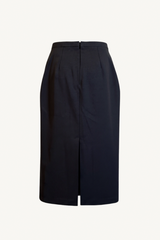 embellished pencil skirt - black