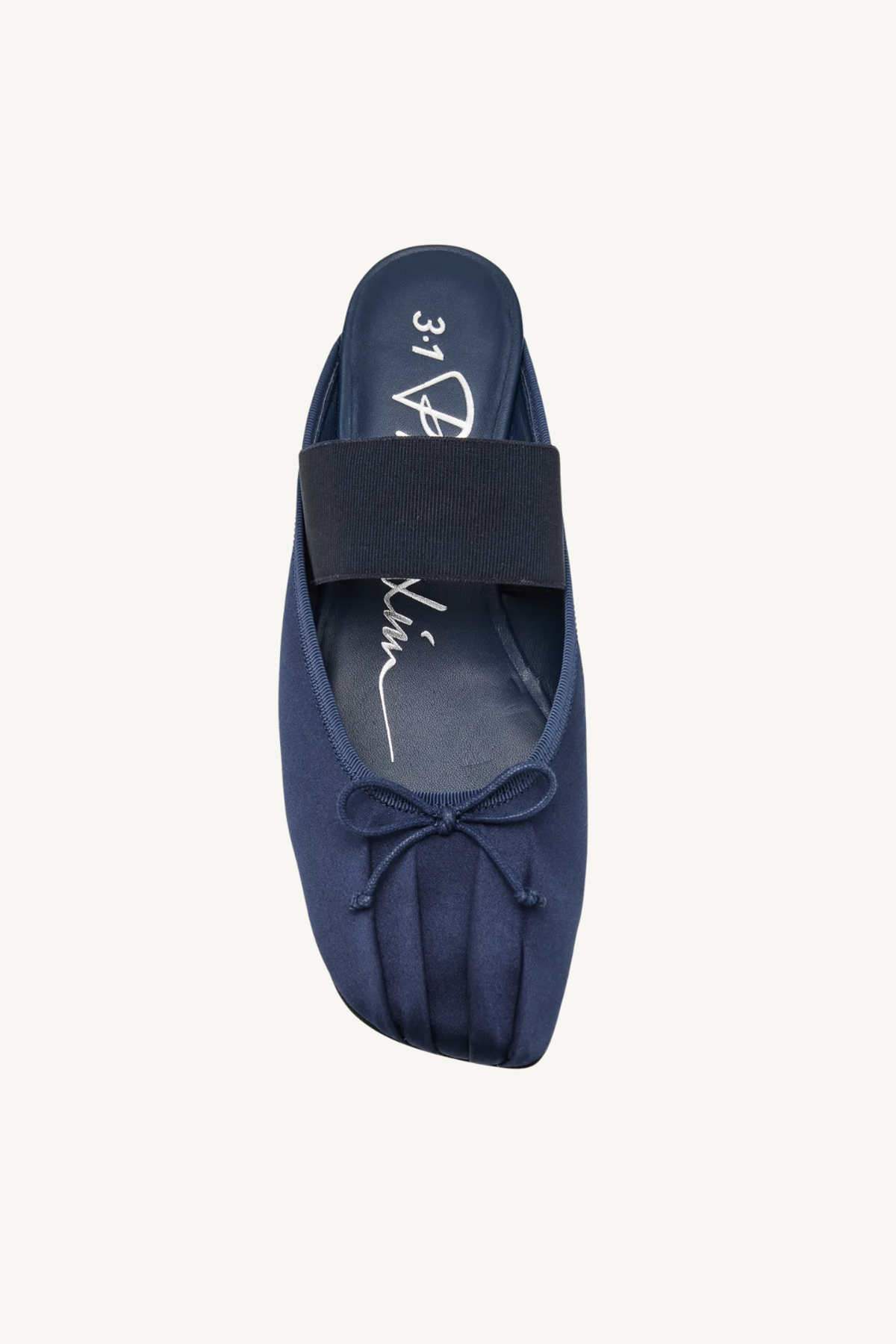 satin ballerina mule - midnight