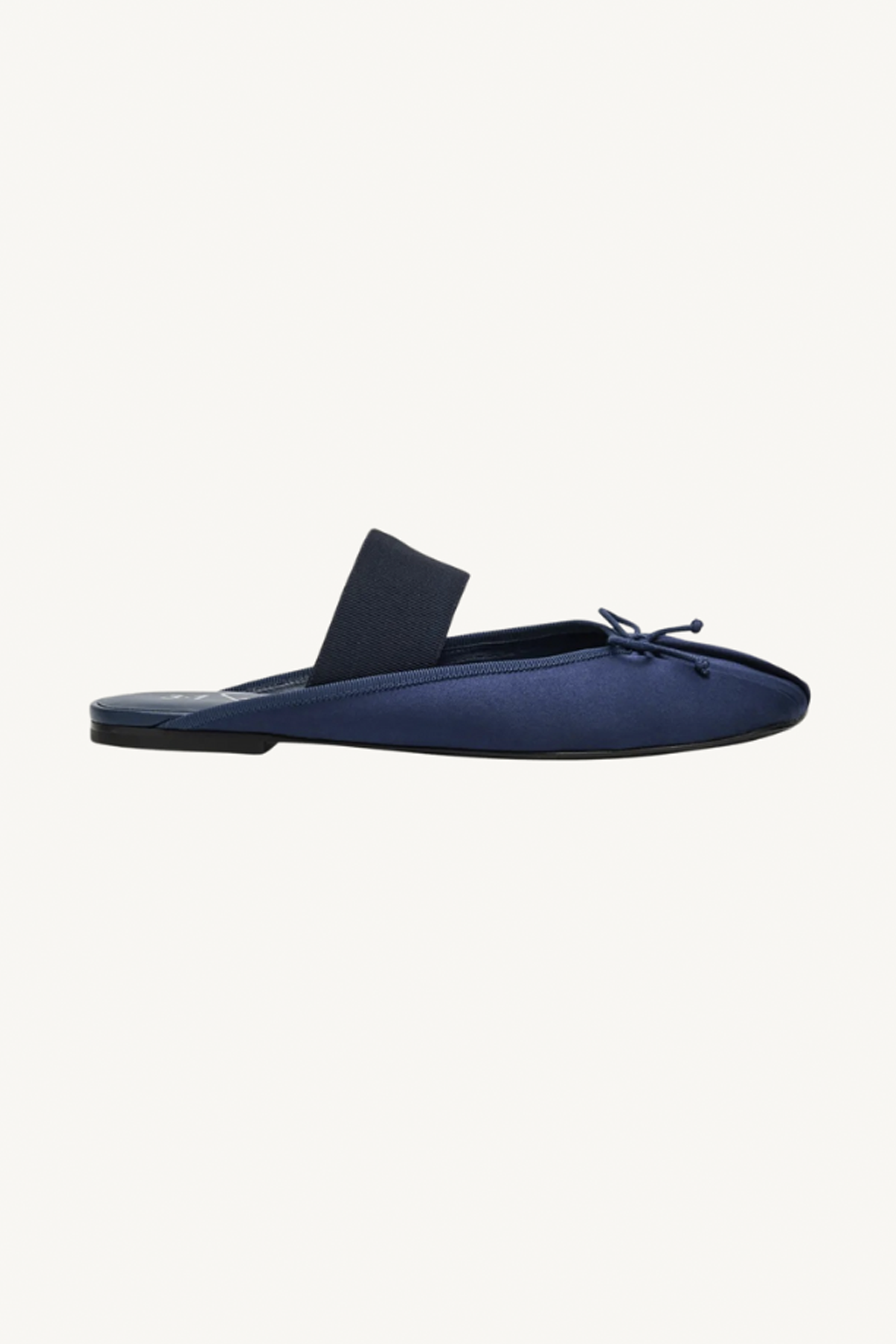 satin ballerina mule - midnight