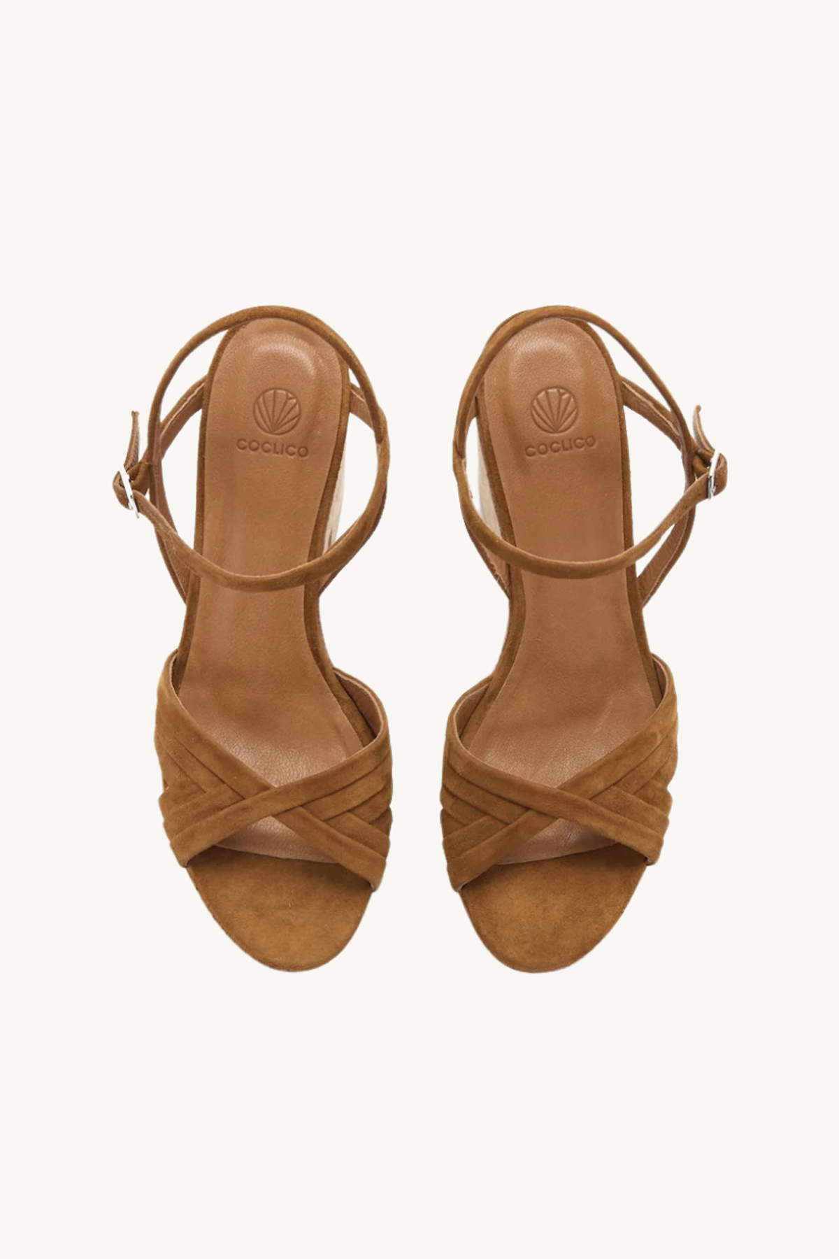 bee wedge - suede russet