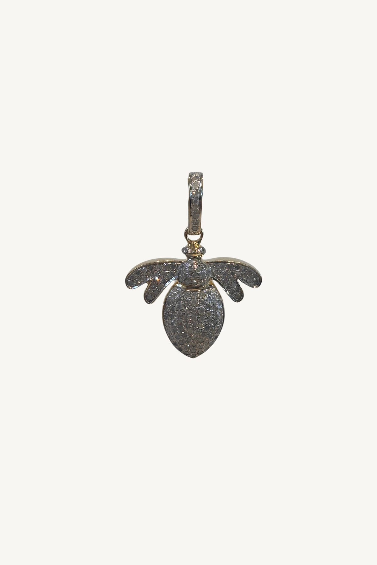 pave diamond bee pendant