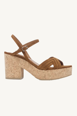 bee wedge - suede russet