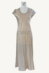 bias cut dress - silver peony