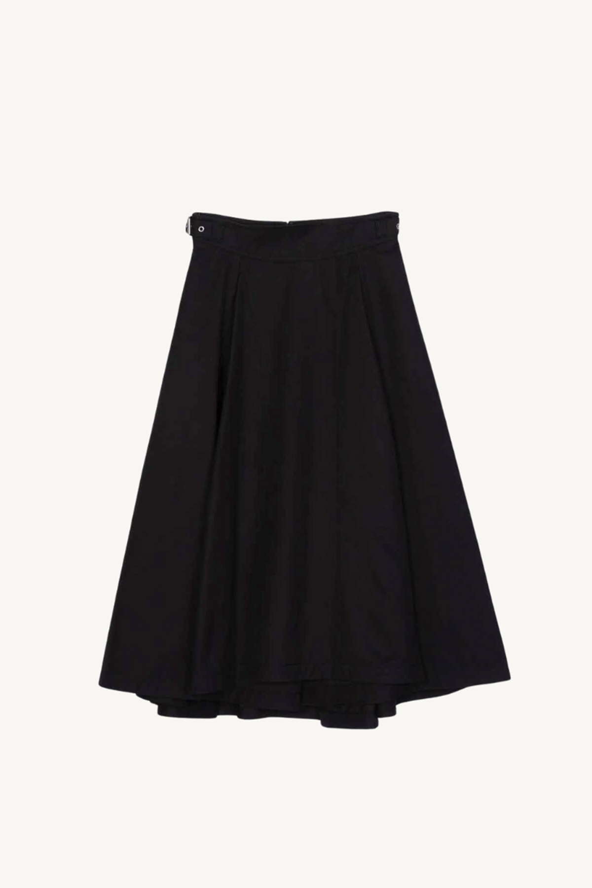 pleated utility skirt - black