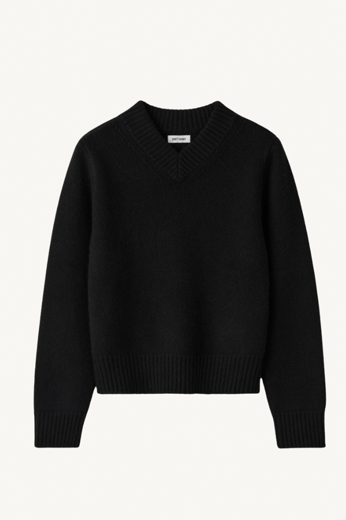 chunky v-neck - black
