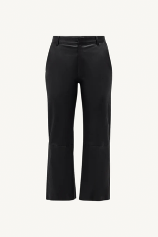 cropped baggy trousers - black